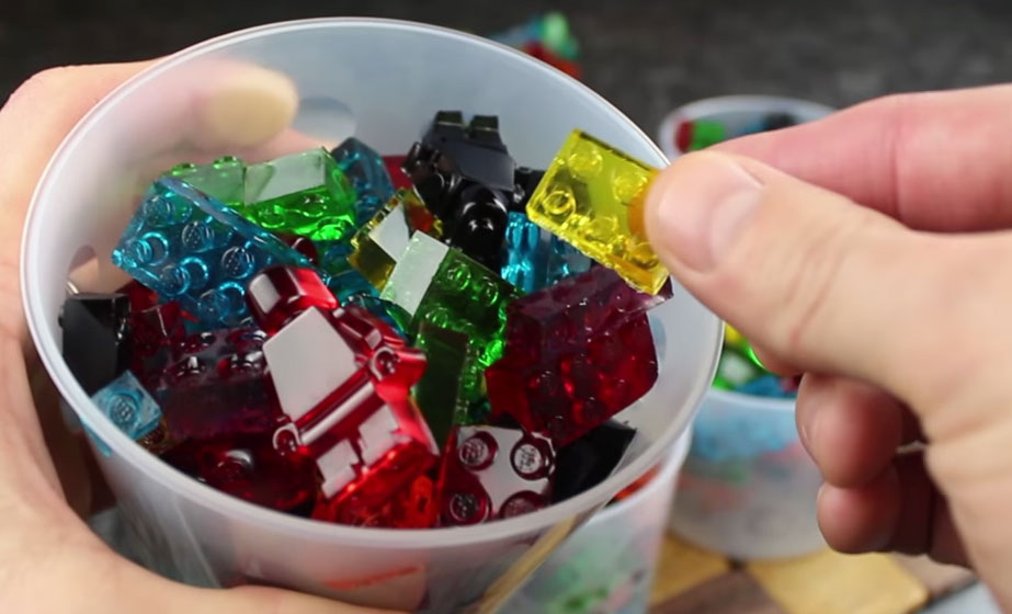 How to make stackable, snackable LEGO gummy blocks (Video)