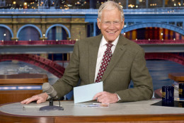 FILE - In this April 3, 2014 file photo provided by CBS, David Letterman, host of the Late Show with David Letterman, smiles after announcing his retirement during a taping in New York. Letterman will host his final show on May 20. (AP Photo/CBS, Jeffrey R. Staab) MANDATORY CREDIT, NO SALES, NO ARCHIVE, FOR NORTH AMERICAN USE ONLY