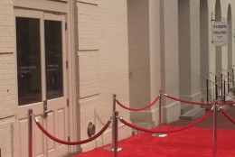The red carpet is pictured here outside Ford's Theatre's entertainer-filled event Sunday, May 31, 2015. (WTOP/Jason Fraley)