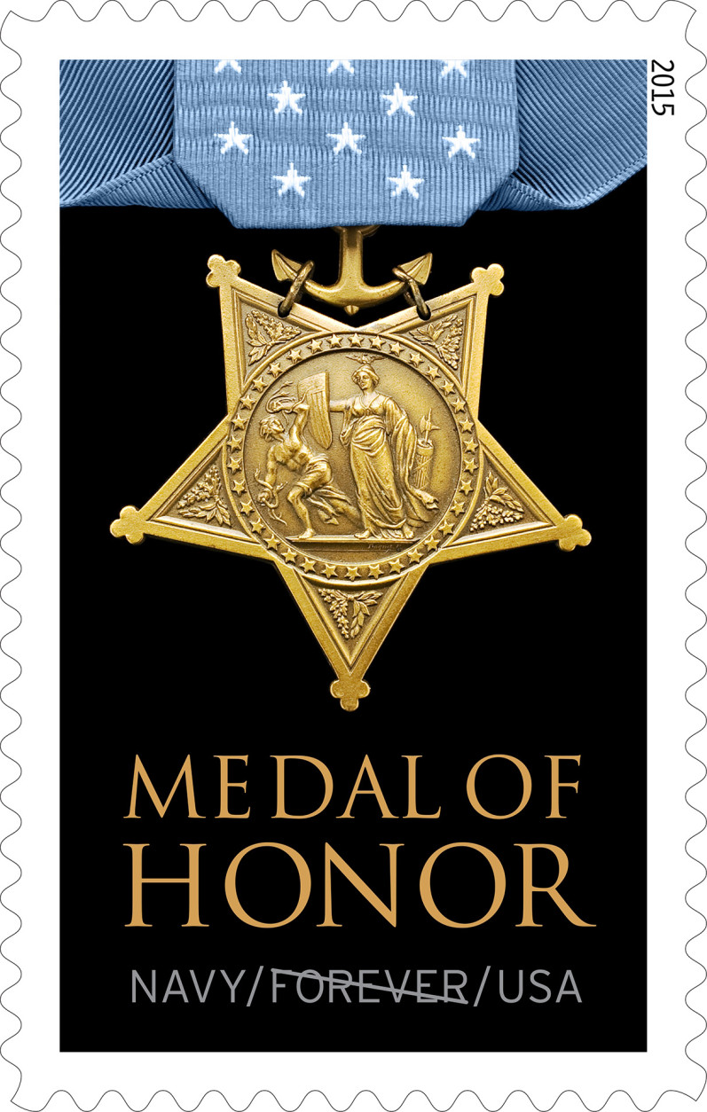 The Navy Medal of Honor Forever Stamp. (USPS)