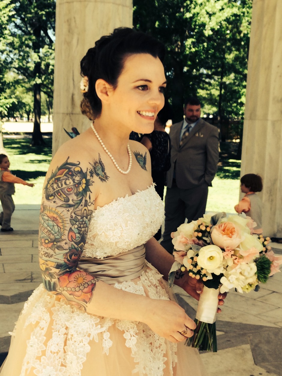 The bride, Celia Lewis, is pictured here. (WTOP/Dick Uliano)