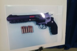 The .357 Airsoft replica used by one of the teenage suspects. (WTOP/Jamie Forzato)