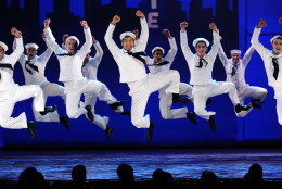 The cast of On the Town performs at the 69th annual Tony Awards at Radio City Music Hall on Sunday, June 7, 2015, in New York. (Photo by Charles Sykes/Invision/AP)