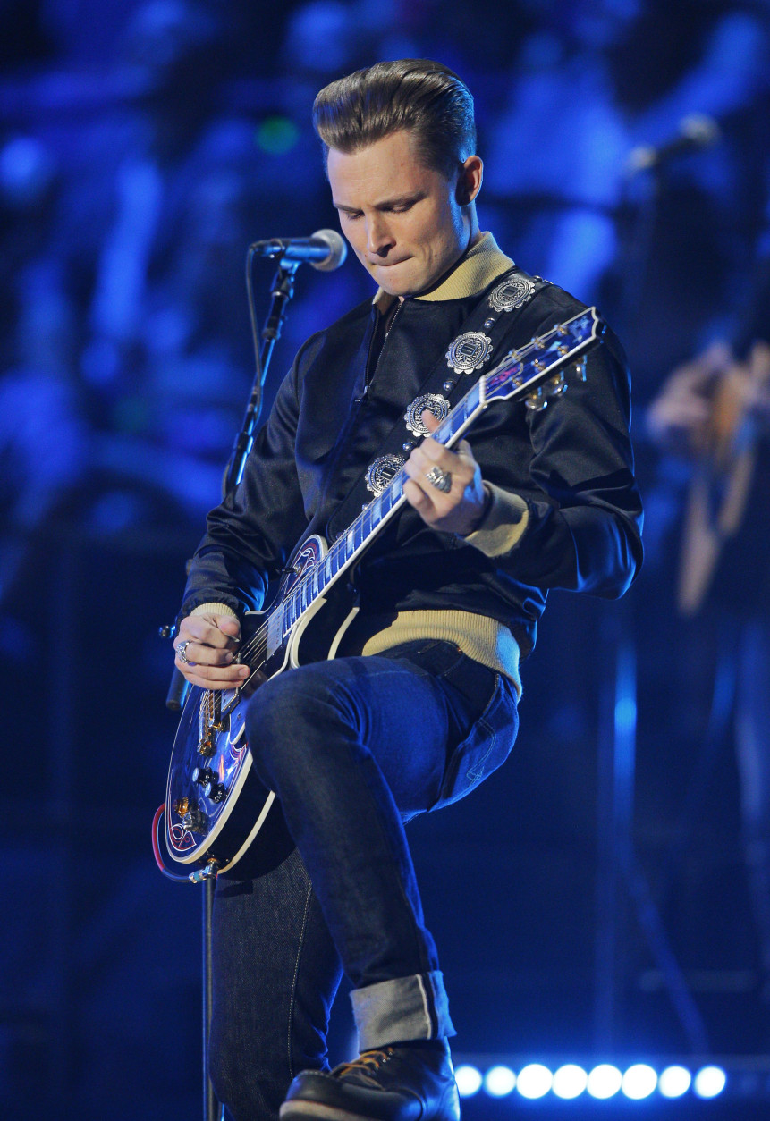 Frankie Ballard performs at the CMT Music Awards at Bridgestone Arena on Wednesday, June 10, 2015, in Nashville, Tenn. (Photo by Wade Payne/Invision/AP)