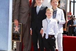 Will Ferrell, Magnus Ferrell, Viveca Ferrell, Axel Ferrell and Mattias Ferrell seen at a ceremony honoring Will Ferrell with a star on The Hollywood Walk of Fame on Tuesday, March 24, 2015, in Hollywood, CA. (Photo by Eric Charbonneau/Invision for Warner Bros./AP Images)