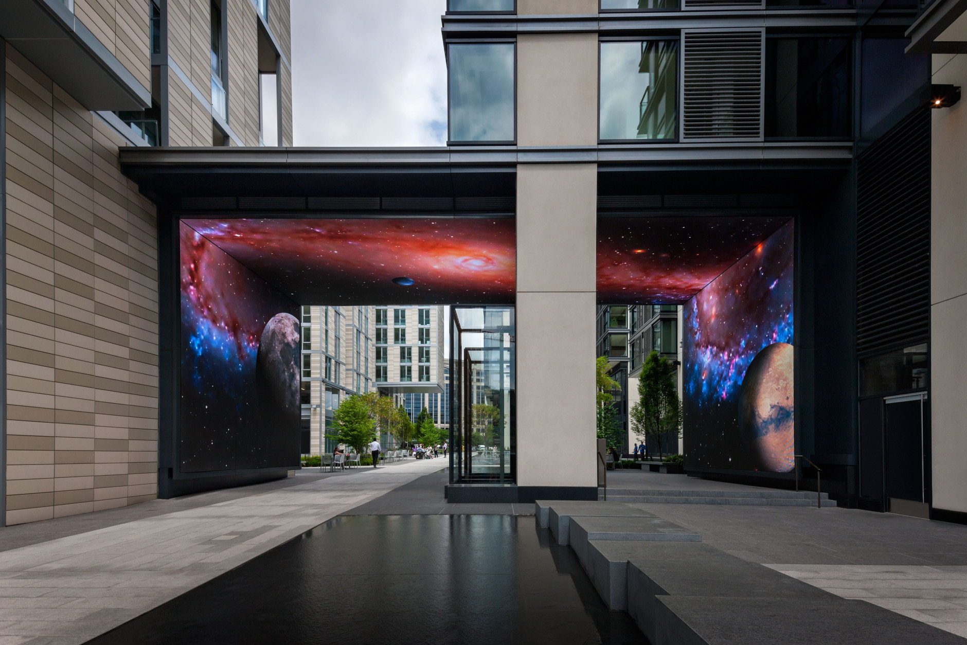 An interactive feature leads into the Palmer Alley courtyard at CityCenter. (Courtesy CityCenterDC)