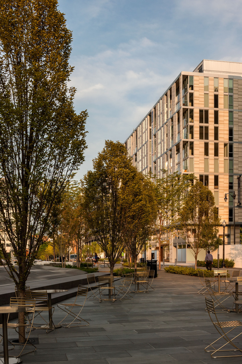 What is CityCenterDC? Simply put, it’s a 10-acre oasis of luxury shopping, local cafés, renowned restaurants and park space in the middle of downtown’s concrete building-lined streets. (Courtesy CityCenterDC)