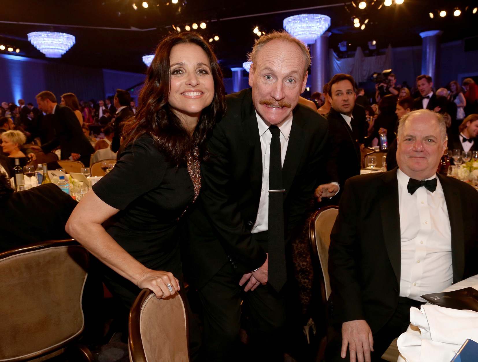 BEVERLY HILLS, CA - MAY 31:  (L-R) Actress Julia Louis-Dreyfus, actor Matt Walsh and producer/writer Frank Rich attend the 5th Annual Critics' Choice Television Awards at The Beverly Hilton Hotel on May 31, 2015 in Beverly Hills, California.  (Photo by Christopher Polk/Getty Images for Critics' Choice Television Awards)