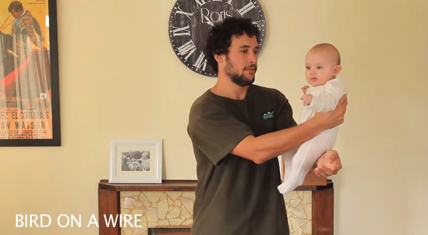 Dad posts viral video on how to hold a baby (Video)
