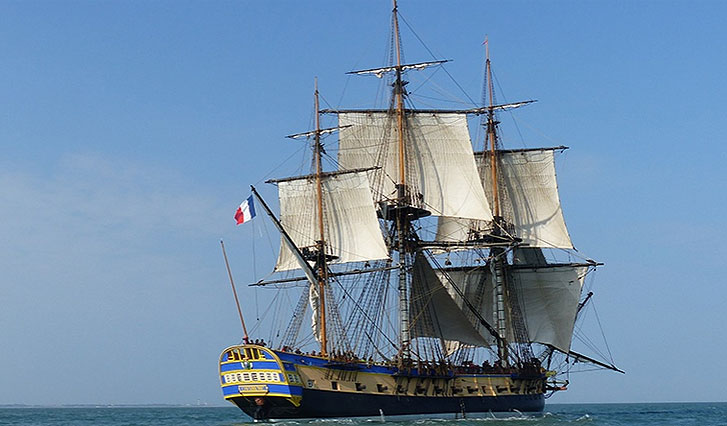 The replica ship called the Hermione and its crew made the trans-Atlantic trip from Rochefort, France; the same place where Lafayette left on his journey to America back in 1780. (Courtesy of York County, Virginia)