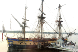 The Hermione will be anchored and open for tours for the rest of the week in Alexandria. (Courtesy WTOP/Kristi King) 