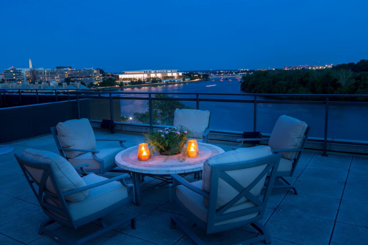 A view of the Kennedy Center from the rooftop. (Courtesy Sean Shanahan)