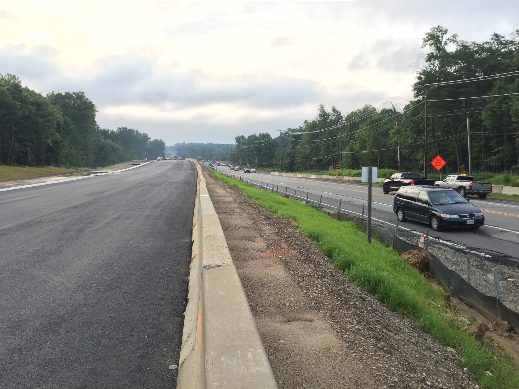 The plan (weather permitting) is to shift Richmond Highway's southbound lanes onto the new roadway and bridge by mid-day Tuesday, June 30 and then shift the northbound lanes over onto the new lanes  by midday Wednesday July 1. (WTOP/Kristi King)