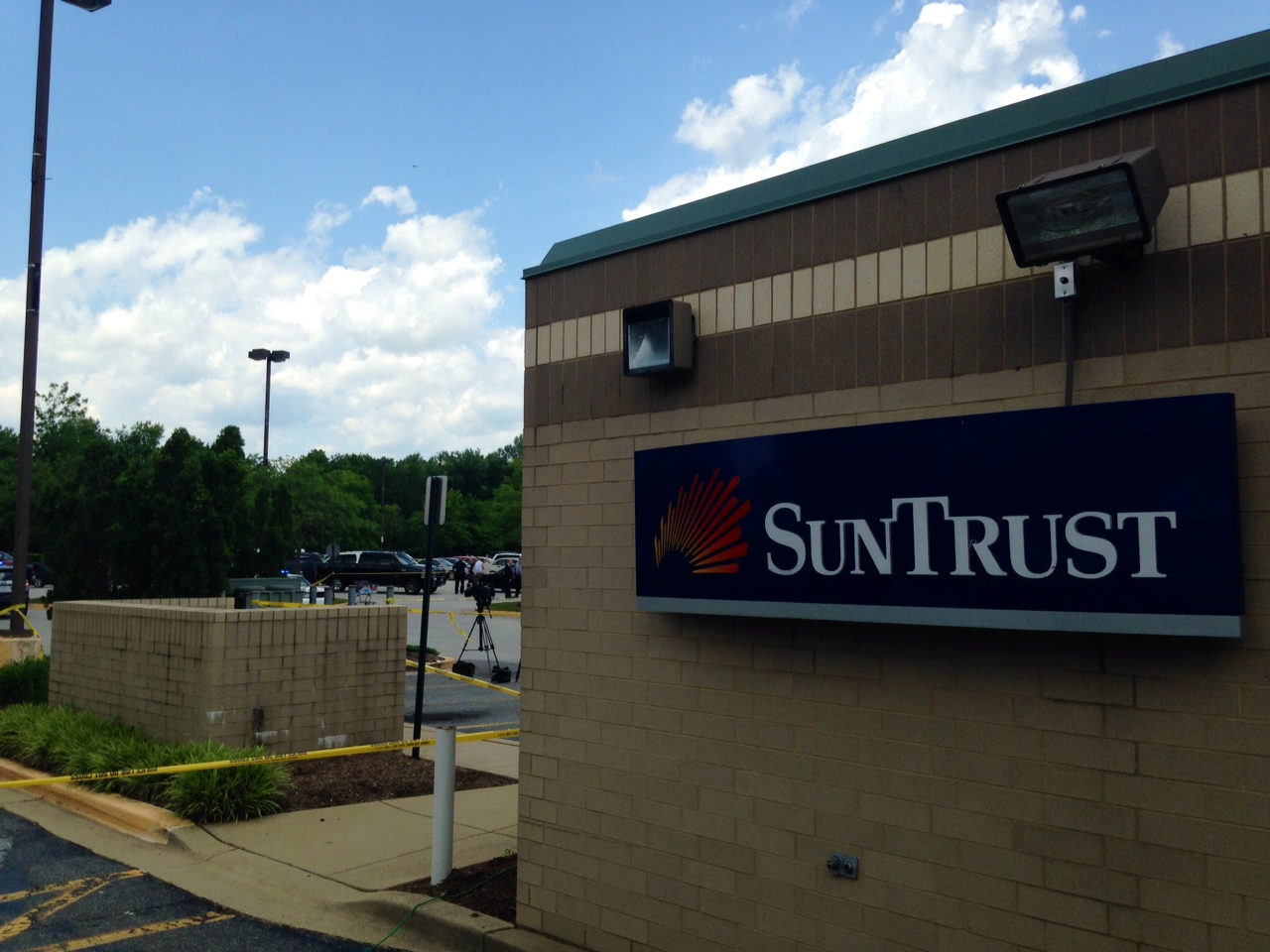 The suspects allegedly stole a vehicle with the intention of robbing the SunTrust bank in Upper Marlboro, according to police. (WTOP/Megan Cloherty)
