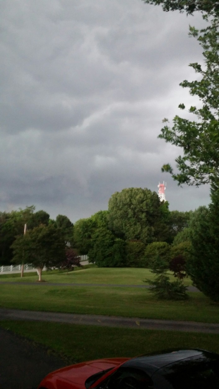 Stormy skies are seen over Davidsonville, Maryland. (WTOP/Joan Jones)