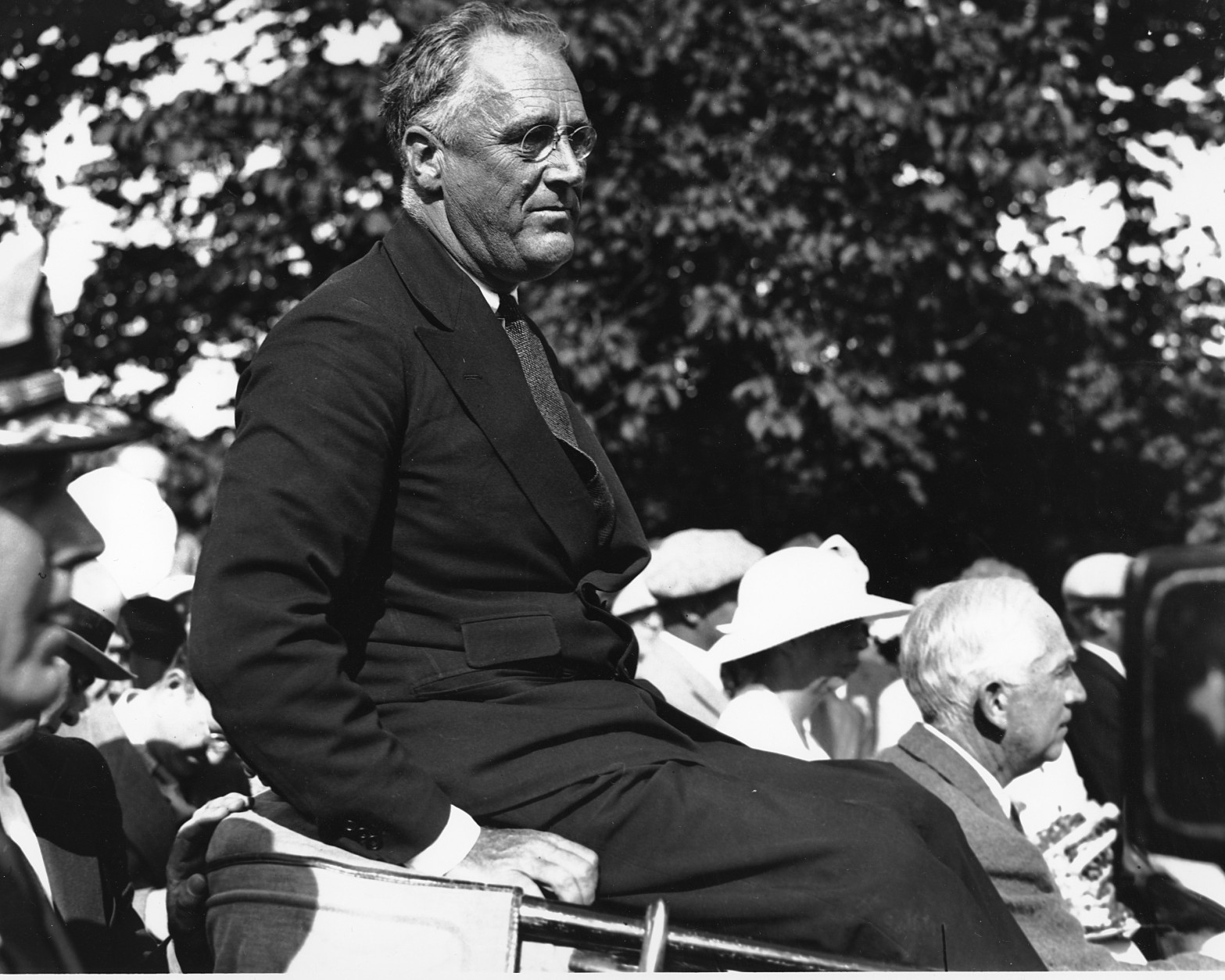 On this day in 1944, President Franklin D. Roosevelt was nominated for a fourth term of office at the Democratic convention in Chicago.This is an undated photo of Roosevelt at Campobello Island, off the coast of New Brunswick, Canada. (AP Photo)