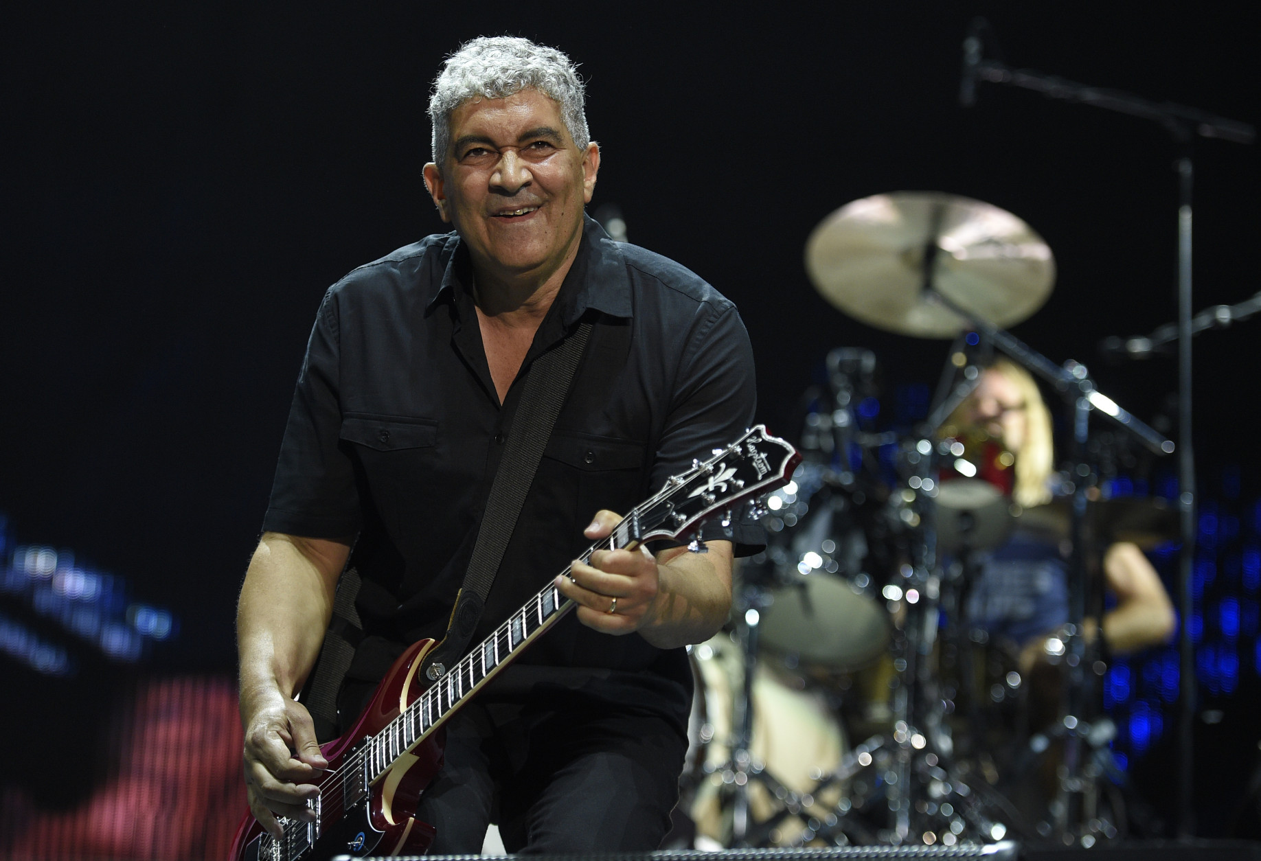 Guitarist Pat Smear of the Foo Fighters is 56 on Aug. 5. Here, Smear performs at RFK Stadium on Saturday, July 4, 2015, in Washington. (Photo by Nick Wass/Invision/AP)