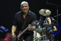 Guitarist Pat Smear of the Foo Fighters is 56 on Aug. 5. Here, Smear performs at RFK Stadium on Saturday, July 4, 2015, in Washington. (Photo by Nick Wass/Invision/AP)