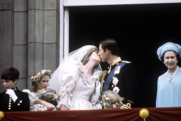 On this date in 1981, Britain's Prince Charles married Lady Diana Spencer at St. Paul's Cathedral in London. Here, the couple is seen on the Balcony of Buckingham Palace in London, England on July 29, 1981 after their wedding at St. Paul's Cathedral. Queen Elizabeth II can be seen on the right. (AP Photo/Pool)