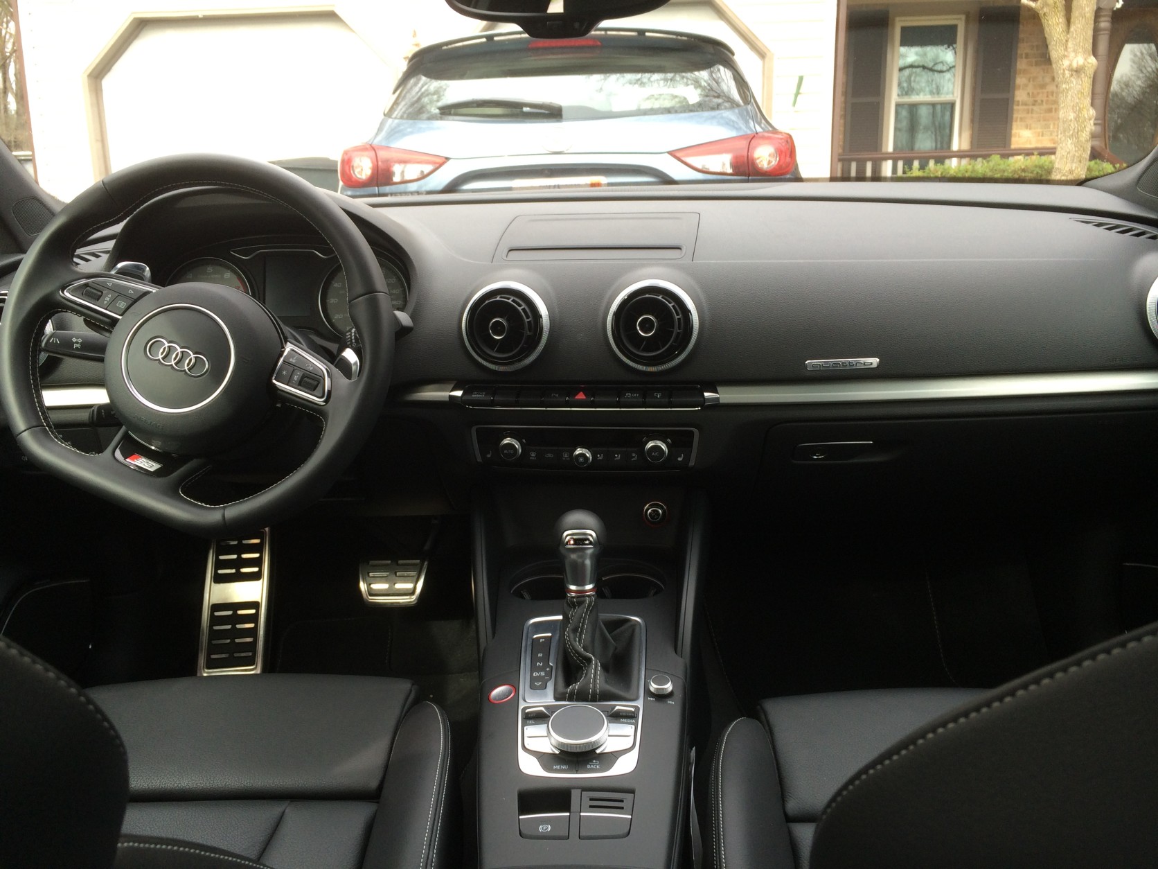 The interior is simple and professional. In a good way, the Audi S3 doesn't make much fuss. (WTOP/Mike Parris)