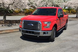 The new 2015 Ford F-150 innovates with its use of lighter materials and smaller yet powerful V6 engines to save you some money at the gas pump. (WTOP/Mike Parris)