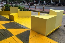 The parklet by 2020 K Street will remain until October. (WTOP/Andrew Mollenbeck)