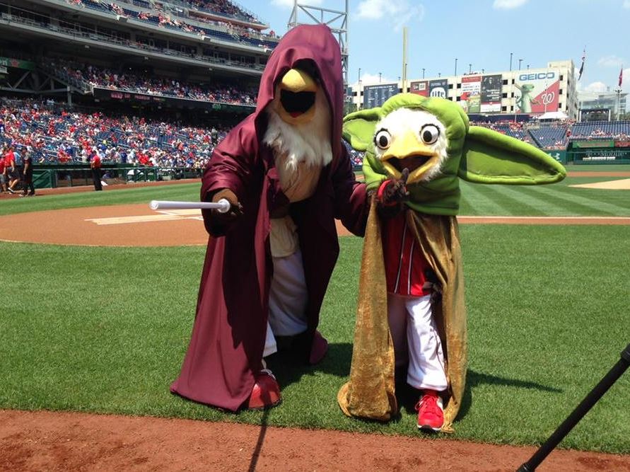It wasn't just the Racing Presidents getting in on the costume action at Nats Park! (Courtesy Washington Nationals)