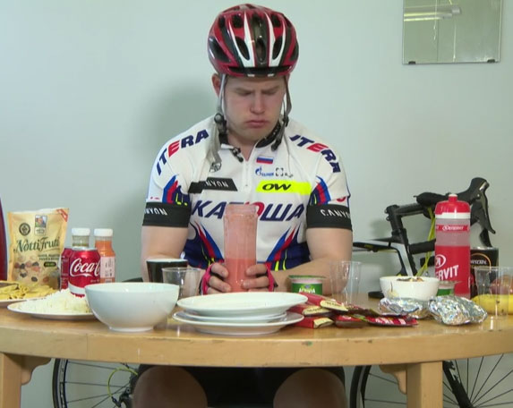 An attempt to eat like a Tour rider fails spectacularly