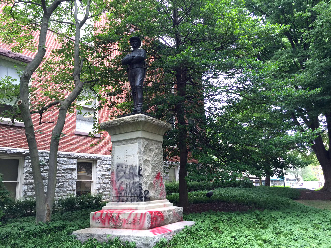 Confederate statue in Rockville vandalized