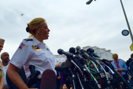D.C. Police Chief Cathy Lanier speaking at a news conference near the Washington Navy Yard Thursday, July 2, 2015. 
