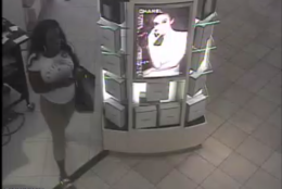 The woman police say was involved in the July 23 robbery at Macy's. (Courtesy Montgomery County Police)