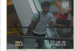 One of the male suspects police say was involved in the July 3 robbery at Bloomingdale's. (Courtesy Montgomery County police)