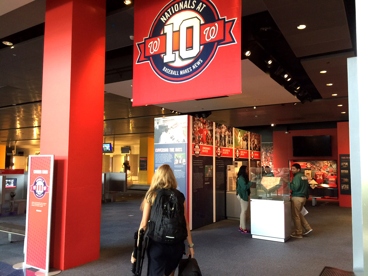"Nationals at 10: Baseball Makes News" is on display at the <a href="http://www1.newseum.org/online-ad/adults_attraction.html?gclid=CIP675Wug8cCFUsXHwodf44K0Q">Newseum July 31 through Nov. 29, 2015</a>.(WTOP/Kristi King)