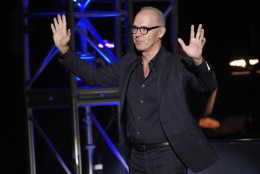 Actor Michael Keaton is 64 on Sept. 5. Here, Keaton acknowledges applause during the SeriousFun Children's Network event at the Dolby Theatre on Thursday, May 14, 2015, in Los Angeles. (Photo by Chris Pizzello/Invision/AP)