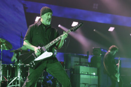 Guitarist Kim Thayil of Soundgarden is 55 on Sept. 4. Here, Thayil performs at the iTunes Festival showcase during the SXSW Music Festival on Thursday, March 13, 2014, in Austin, Texas. (Photo by Jack Plunkett/Invision/AP)