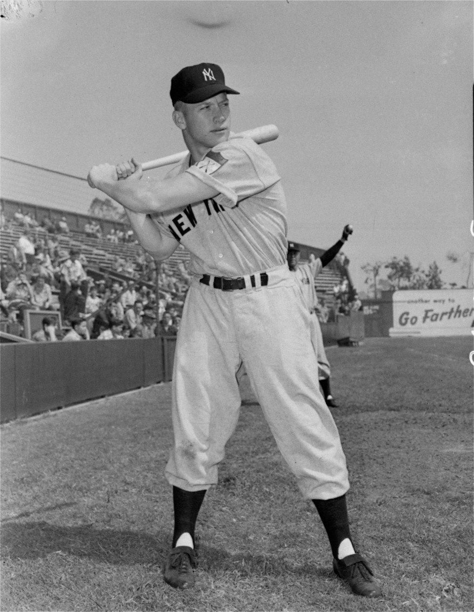 On this date in 1995, Baseball Hall of Famer Mickey Mantle died at a Dallas hospital of rapidly spreading liver cancer; he was 63. He is seen here in 1951. (AP Photo)