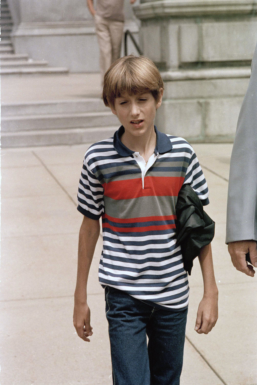AIDS victim Ryan White, 13, seen Aug. 26, 1985, was barred from attending classes at Western Middle School near Kokomo, Indiana, because of the disease, which he acquired through a blood transfusion.  (AP Photo)