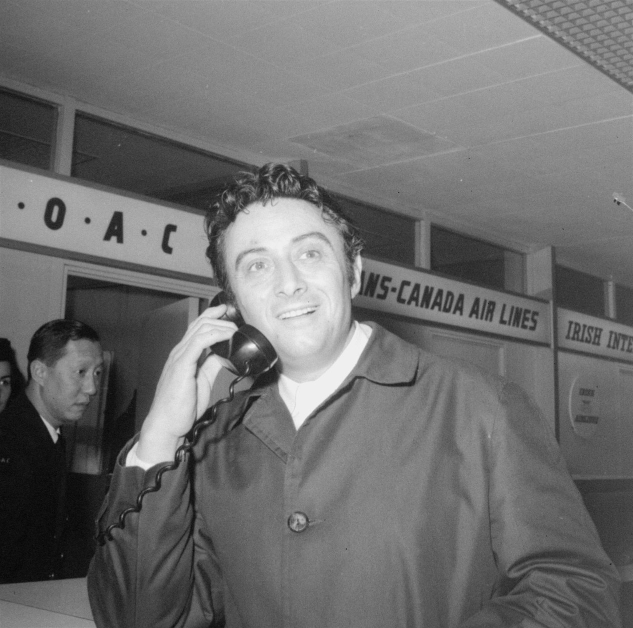 On this date in 1966, comedian Lenny Bruce, 40, was found dead in his Los Angeles home. He is seen here at New York's Idlewild Airport, April 8, 1963.  (AP Photo)