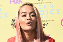 Rita Ora arrives at the Teen Choice Awards at the Galen Center on Sunday, Aug. 16, 2015, in Los Angeles. (Photo by Chris Pizzello/Invision/AP)