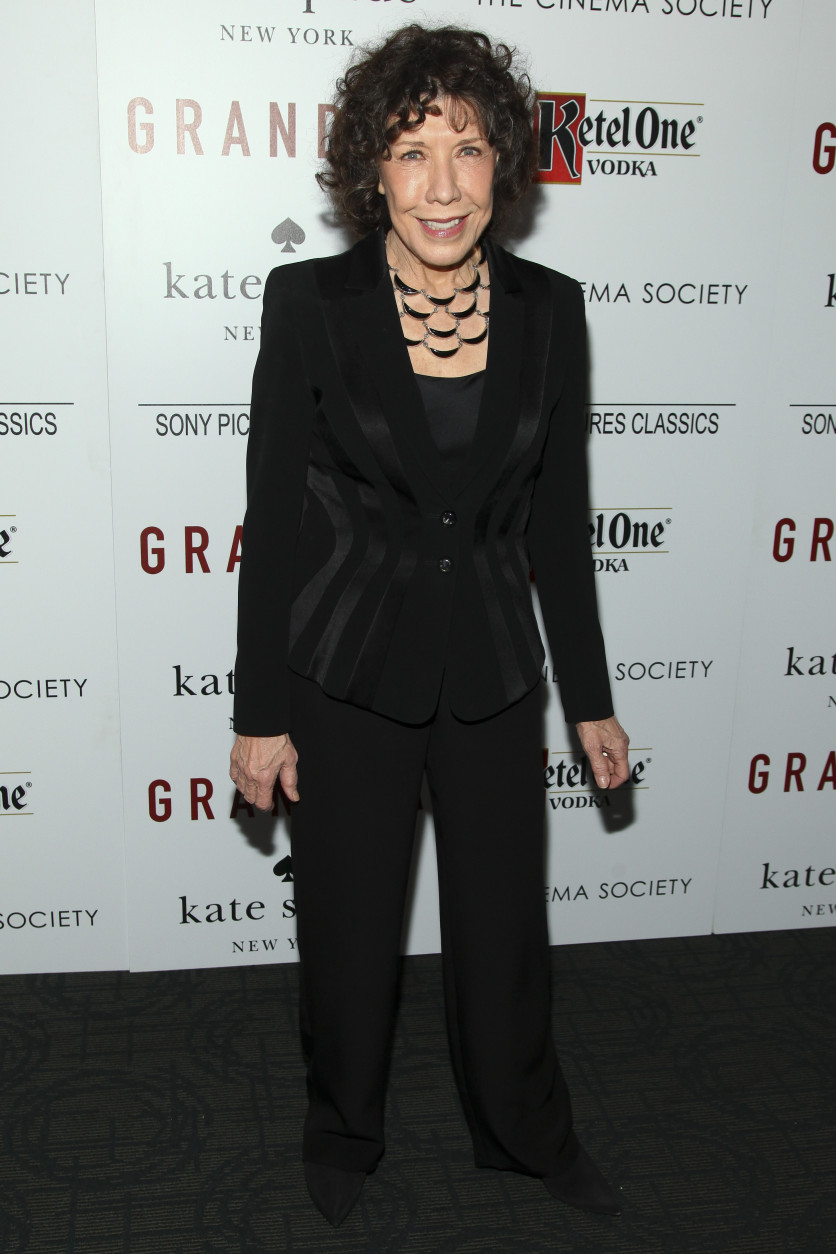 Comedian-actress Lily Tomlin is 76 on Sept. 1. Here, Tomlin attends a special screening of "Grandma" hosted by The Cinema Society and Kate Spade at Landmark Sunshine Cinema on Tuesday, Aug. 18, 2015, in New York. (Photo by Andy Kropa/Invision/AP)