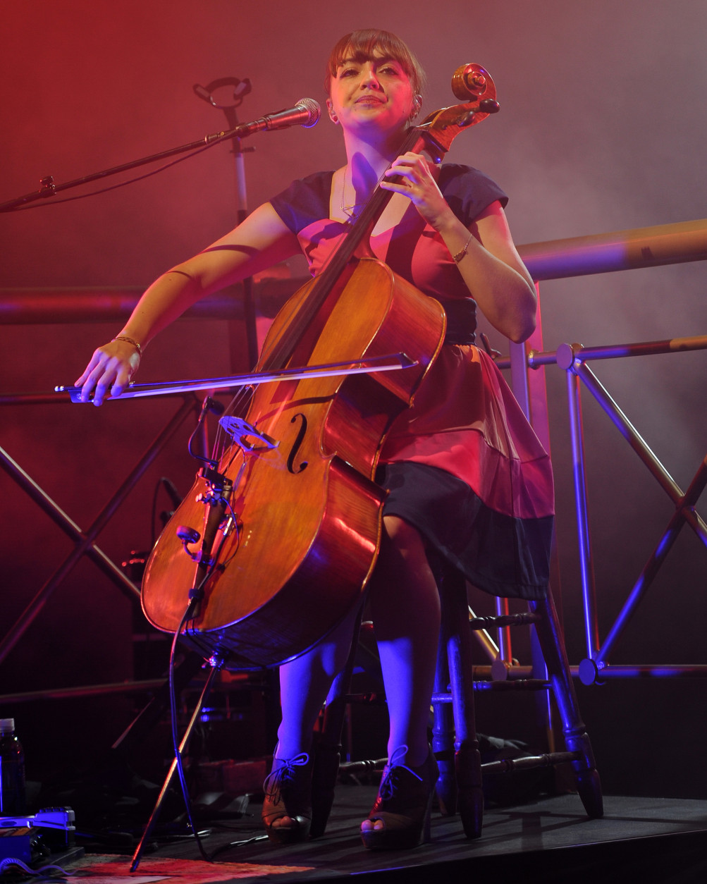 Multi-instrumentalist Neyla Pekarek of The Lumineers is 29 on Sept. 4. Here, Pekarek performs at the Sunset Cove Amphitheater on October 20, 2013 in Boca Raton, Florida.  (Photo by Jeff Daly/Invision/AP)