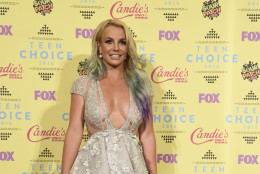 Britney Spears poses in the press room at the Teen Choice Awards at the Galen Center on Sunday, Aug. 16, 2015, in Los Angeles. (Photo by Chris Pizzello/Invision/AP)