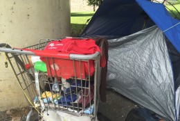 Some cities, like Seattle, are considering adding city-run homeless encampments to city limits. Some residents totally disagree with the measure. (WTOP/Andrew Mollenbeck) 