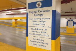 The cost to park is 80 cents per hour, but it's free on weekends and on holidays. (WTOP/Michelle Basch)