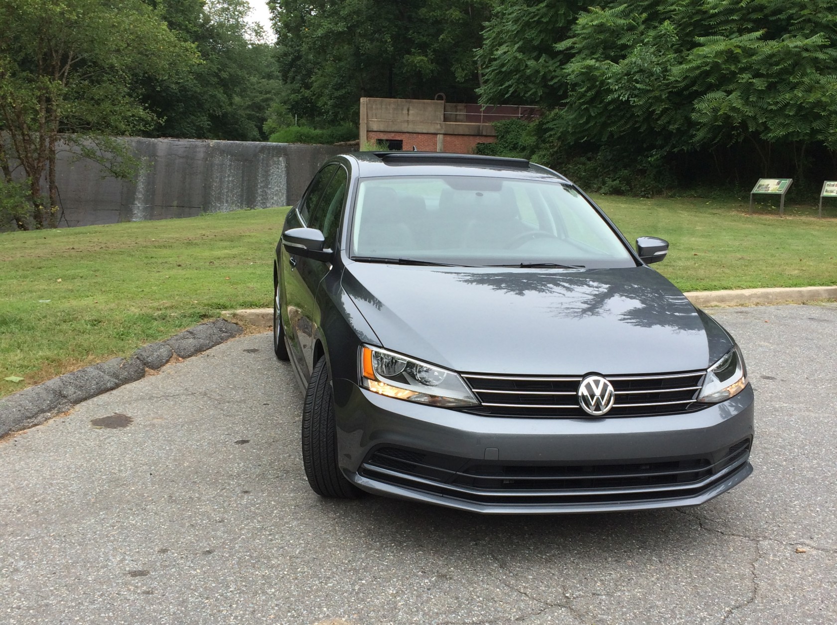 At first glance, you might say it looks like the last Jetta -- but there's a more subtle rounding to soften the look. (WTOP/Mike Parris)