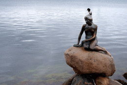 In 1913, Copenhagen's Little Mermaid statue, inspired by the Hans Christian Andersen story, was unveiled in the harbor of the Danish capital. The Little Mermaid as seen in Copenhagen, Denmark. (AP Photo/Tariq Mikkel Khan)  