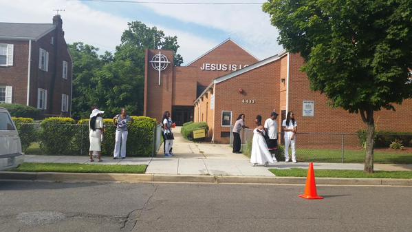 The funeral service for Dalis Cox was held Wednesday at New Smyrna Missionary Baptist Church in Northeast. (WTOP/Kathy Stewart)