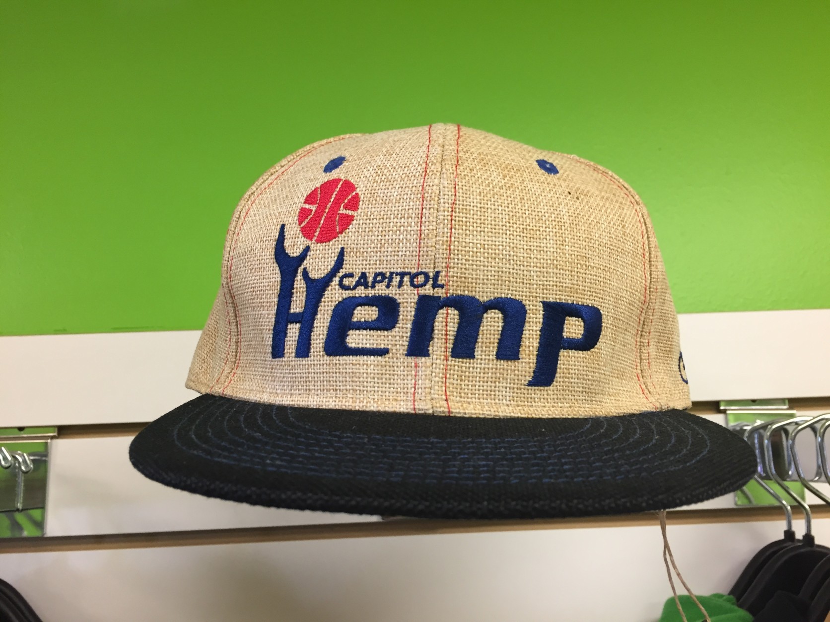 Capitol Hemp sells far more than smoking devices. It offers hemp clothes, food products and art. (WTOP/Andrew Mollenbeck)