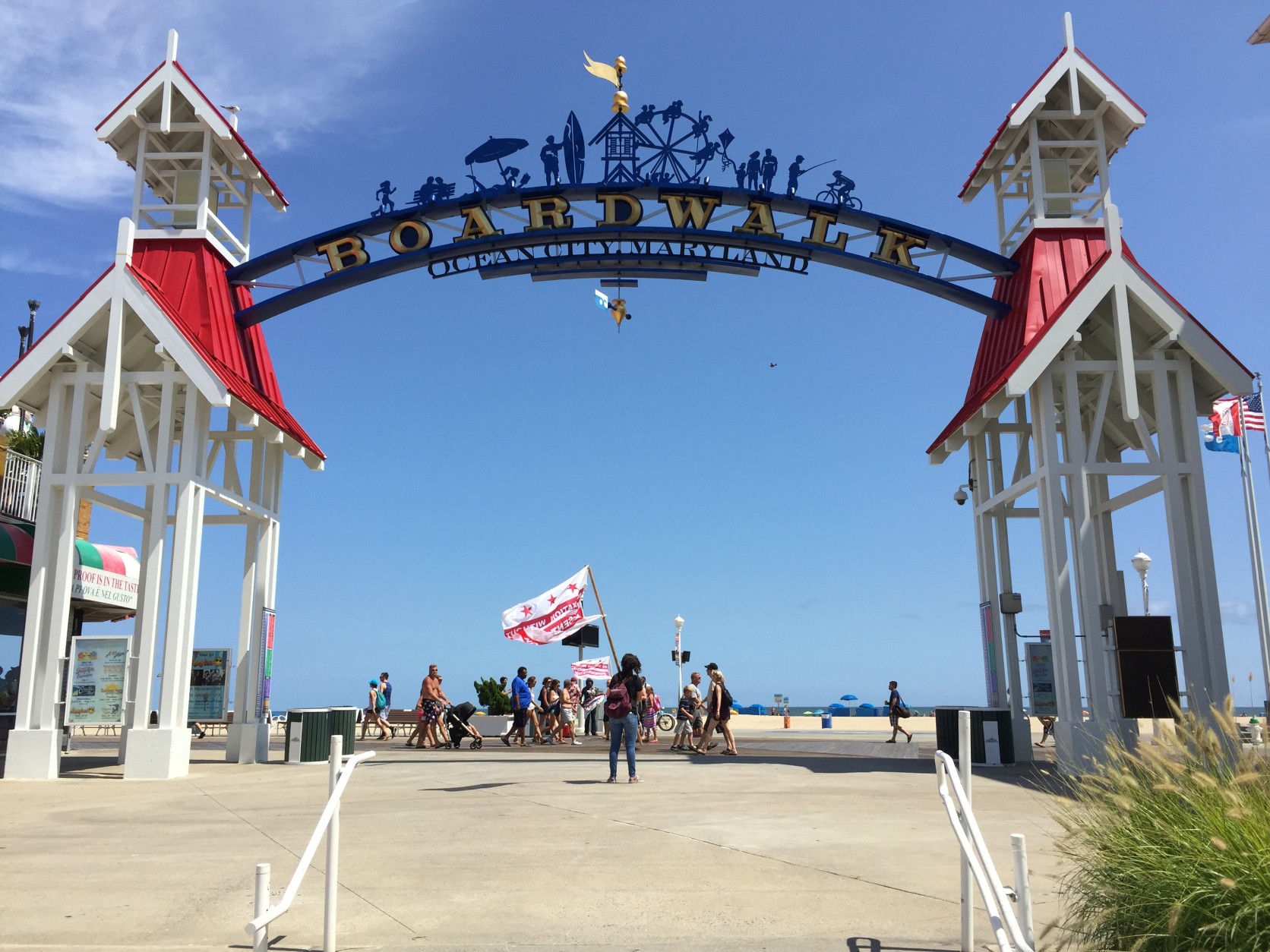 Members of DisruptDC were in Ocean City, Md., on Wednesday, Aug. 19, 2015, to promote the cause of D.C. statehood.(DisruptDC/Daniel Lewis)