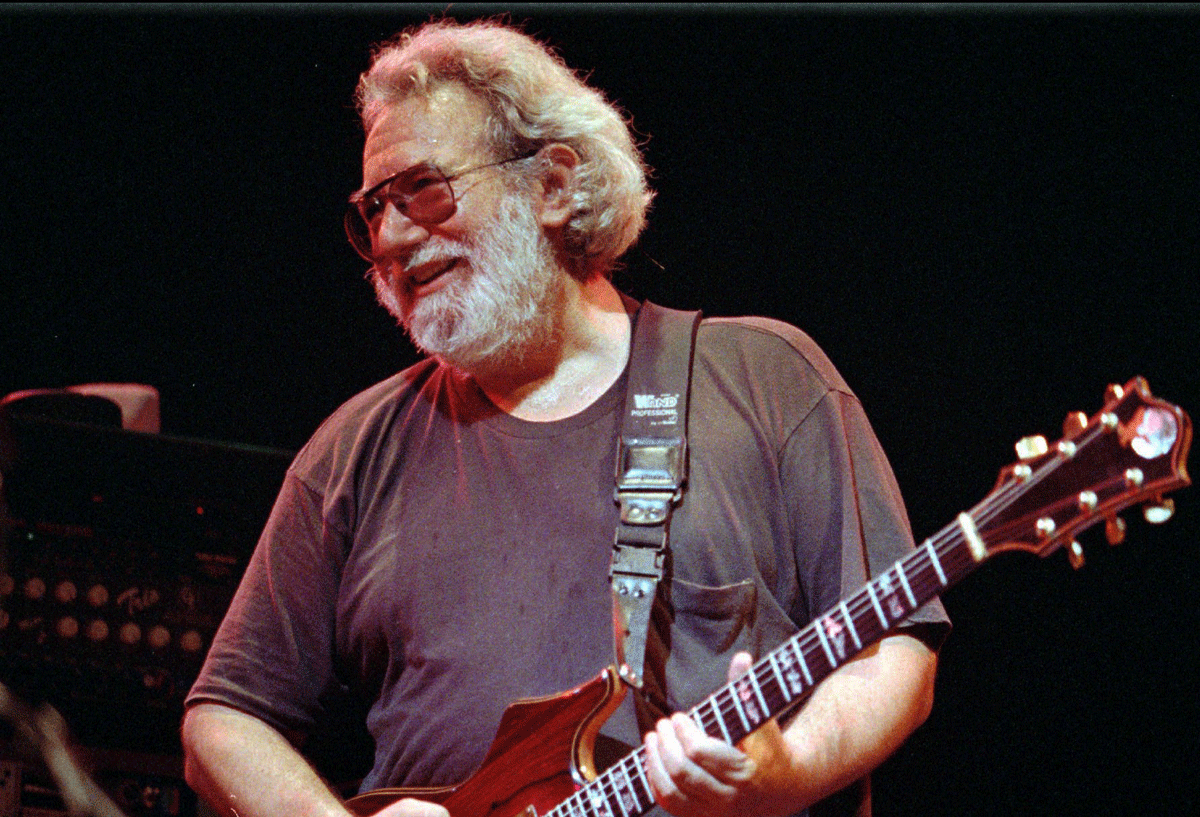 In 1995, Jerry Garcia, lead singer of the Grateful Dead, died in Forest Knolls, California, of a heart attack eight days after turning 53. (AP)